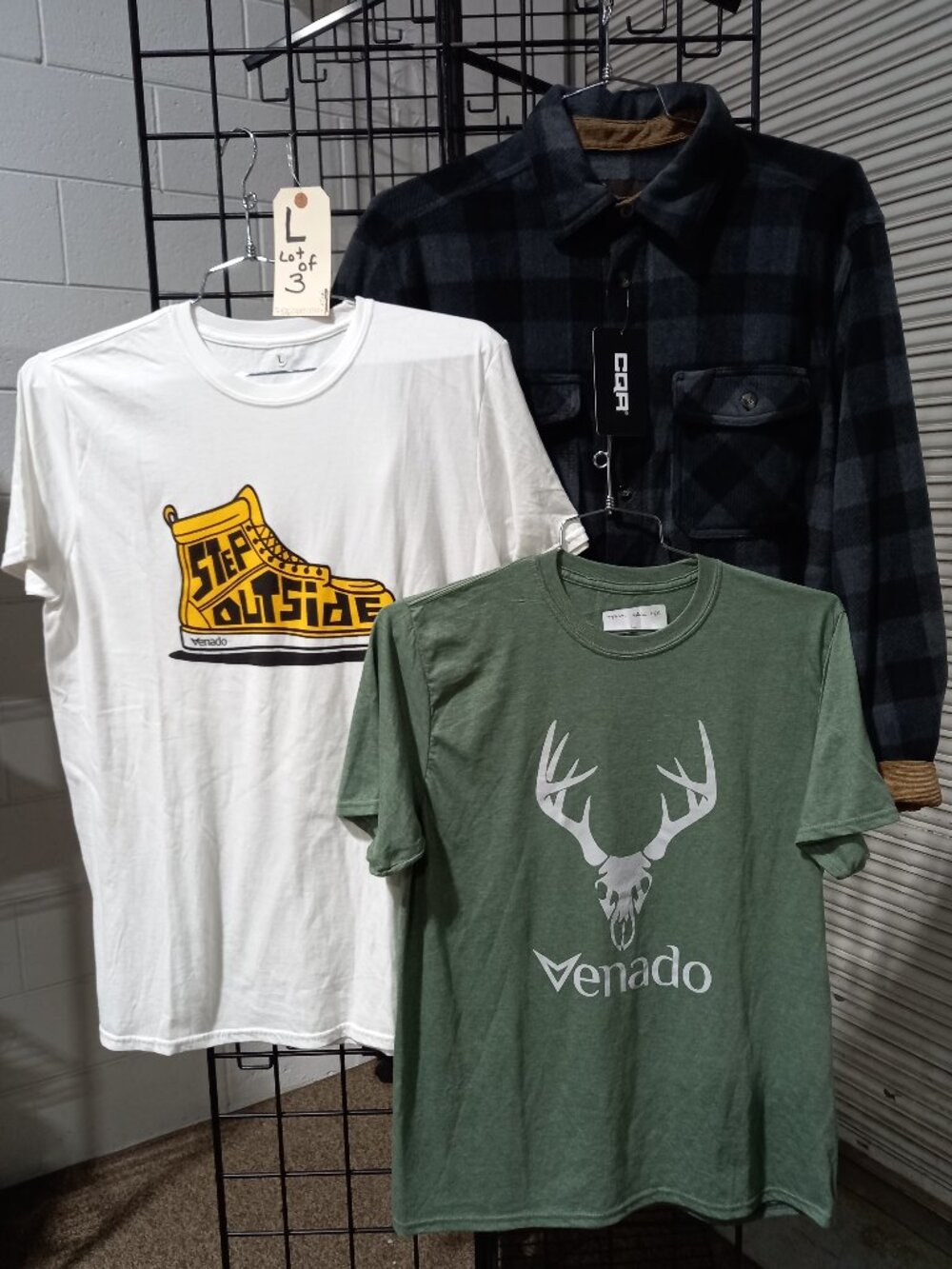 Men's Long Sleeve Fleece Shirt and 2-Graphic T-Shirts | Large